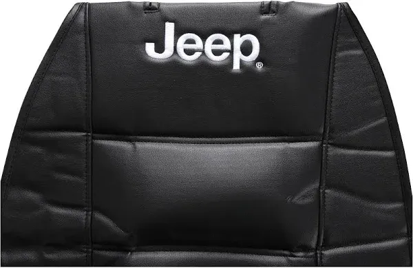 Plasticolor 008581 Universal Black Logo Sideless Seat Cover For Jeep