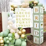 Great Choice Products 101 Pc Greenery Bridal Shower Decorations Balloon Boxes