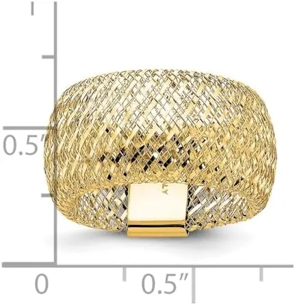 14K Gold Openwork Mesh Stretch Ring