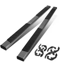 DNA MOTORING Pair Stainless Steel 5 Inches Wide Step Bar Running Boards Compa...