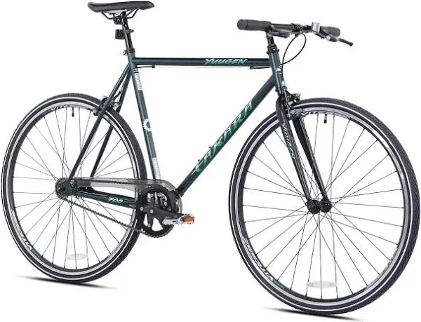 Takara Yuugen Single Speed Flat Bar Fixie Road Bike, 700c, Large, Green