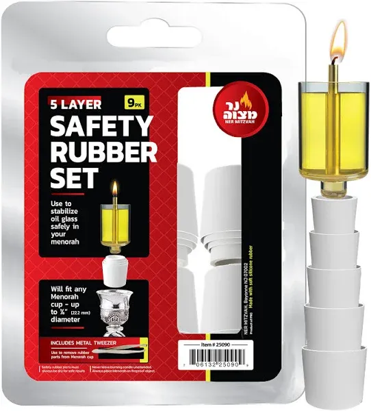 Ner Mitzvah 5 Layer Safety Rubber Set