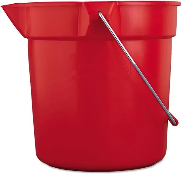 Rubbermaid Commercial BRUTE Round Utility Pail 10qt Red 2963RED