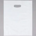 LDPE Die Cut Merchandies Bags - 12"x15" - 500 Bags - 1.5 mil - White - 1215DCWHITE - AssurePak