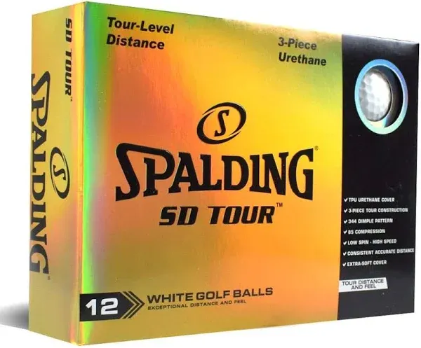 New Spalding SD Tour Golf Balls White