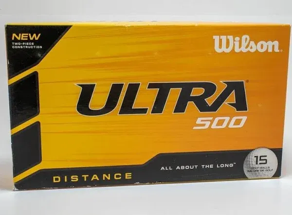 BRAND NEW Wilson Ultra 500  Distance golf balls  White 15 count