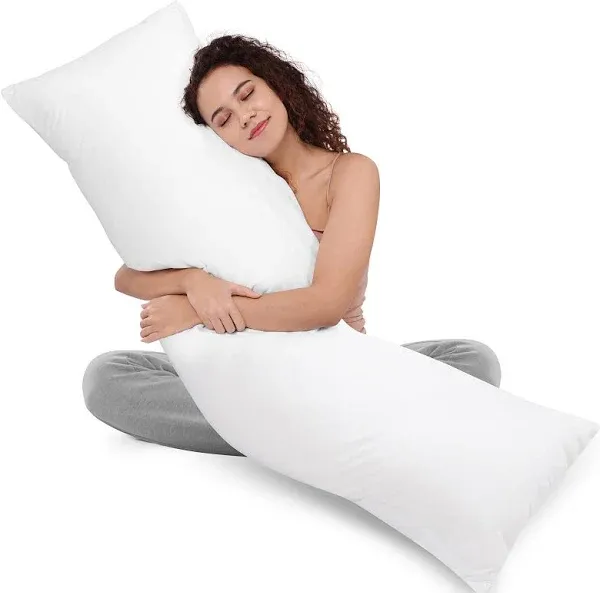 Utopia Bedding Full Body Pillow for Adults (White, 20 x 54 Inch), Long Pillow for Sleeping, Large Pillow Insert for Side Sleepers