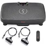 Sunny Health & Fitness Vibration Plate Exercise Machine, Full Body Vibrate Platform for Lymphatic Drainage with Multiple Speeds and Modes, Vibrating Plate Machine for Tension Relief & Weight Loss