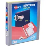 Avery Dual Color Heavy-Duty View Binder, Gray/Yellow, 1" Slant Rings, Holds 250 Sheets (79898)