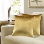 GIGIZAZA Velvet Decorative Throw Pillow Covers Square Couch Sofa Pillow Covers Pack of 2