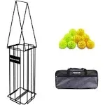 Pickleball Tennis Ball Hopper Set, Pickleball Tennis Ball Basket Holder with ...