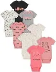 Onesies Brand baby-girls 8-pack Short Sleeve Mix & Match Bodysuits