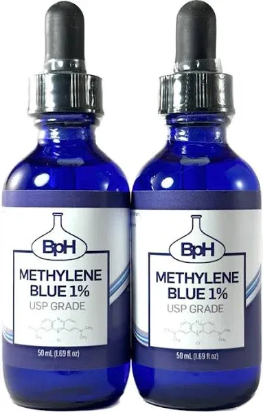 Biopharm Methylene Blue 1% Usp Grade 2×50 mL Twin Pack Glass