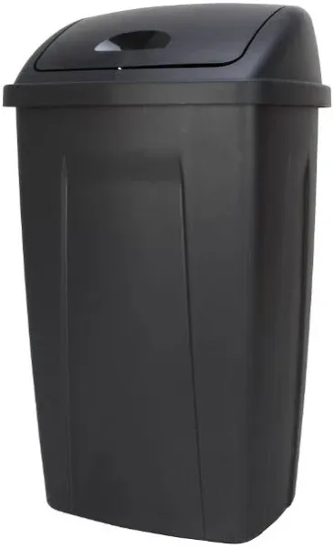 13 Gallon Trash Can, Plastic Swing Top Kitchen Gray Trash Can,Fast delivery