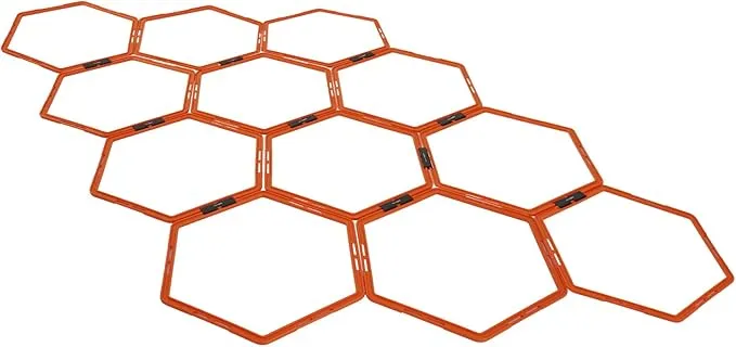 Yes4All Hex Agility Rings/Speed Rings with Carrying Bag – Hexagon Rings, Agility Hurdles for Agility Footwork Training