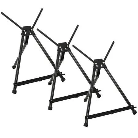 15&#034; to 21&#034; High Adjustable Black Aluminum Tabletop Display Easel (Pack of 3) - P