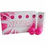 Nitro 15-Pk. White Out Golf Balls - Pink