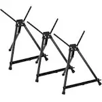 U.S. Art Supply 15" to 21" High Adjustable Black Aluminum Tabletop Display Easel (Pack of 3) - Portable Artist Tripod Stand with Extension Arm Wings