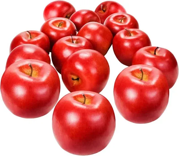 Artificial Apples, 12Pcs Artificial Fruits, Faux Apples Foam Plastic Apple, D...