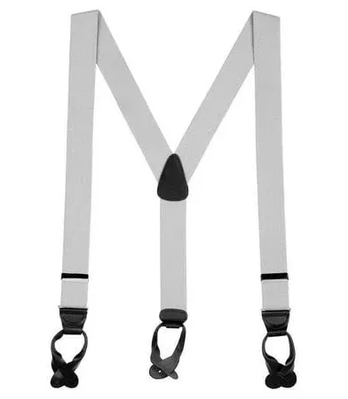 Men's Suspender Store Solid Color Suspenders 1.5-Inch Wide Elastic