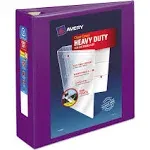 Avery 3" Heavy-Duty View Binder with Locking One Touch EZD Rings, Purple