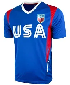 Icon Sports U.s. Soccer Federation Usmnt Adult Sizes Game Day USA Soccer Jersey T-Shirt