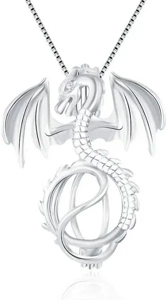 Dragon Cage Pendants for Pearl Jewelry Making Sterling Silver, Design Pearl Cage Pendants for Women