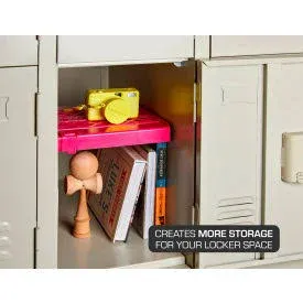 It's Academic LockerMate Adjust-A-Shelf Locker Shelf, Easy to Use, Extends to Fit Your Locker, Pink