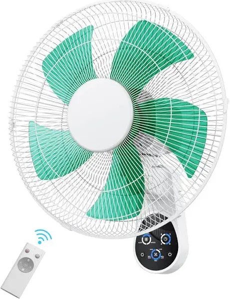 Mirdred 16 Inch 5 Blades 5 Speeds Wall Mount Fan