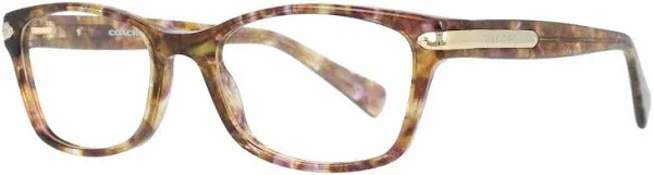 COACH HC6065 5287 Confetti Light Brown Demo Lens 49 mm Women&#039;s Eyeglasses