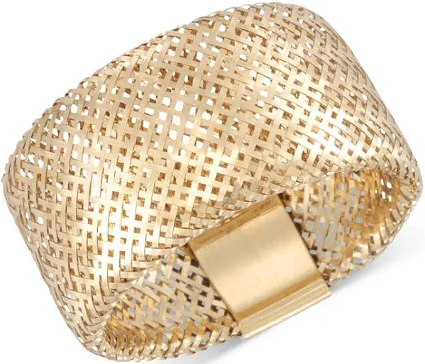 14K Gold Openwork Mesh Stretch Ring