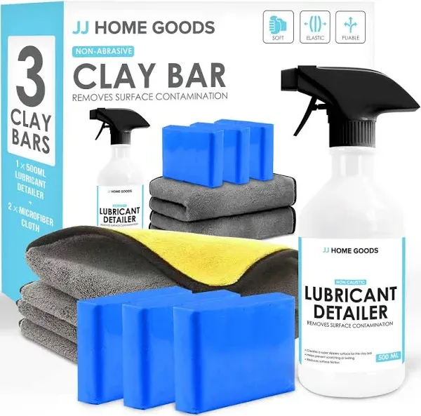 Clay Bar Kit - Includes 3 Car Clay Bars for Auto Detailing (3x100g)+ 16.9 fl. oz