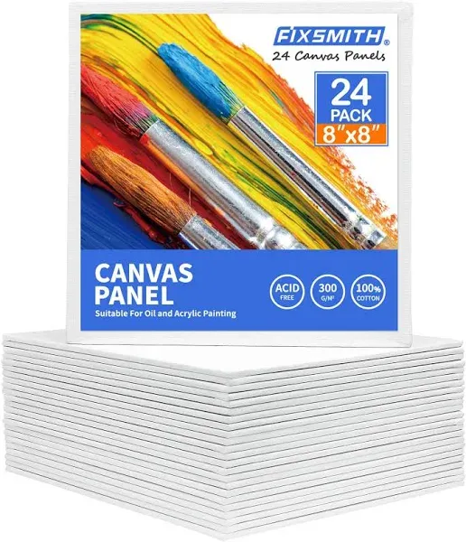  Canvas Boards for Painting 8x10 Inch, Super Value 12 Pack White 8&#034;x10&#034;-12 Pack