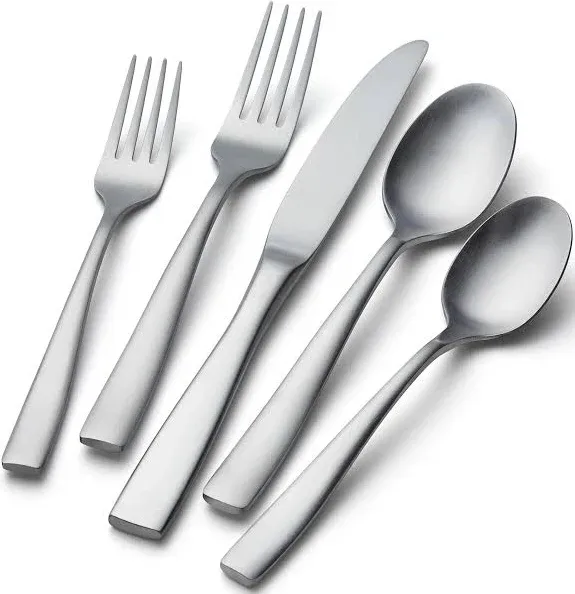 20PCS Extra Thickness Satin Loft Heavy Duty Silverware Set Stainless Steel Fl...