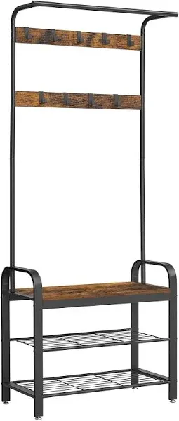 Vasagle Coat Rack Hall Tree with Shoe Bench for Entryway Entryway Bench with Coat Rack