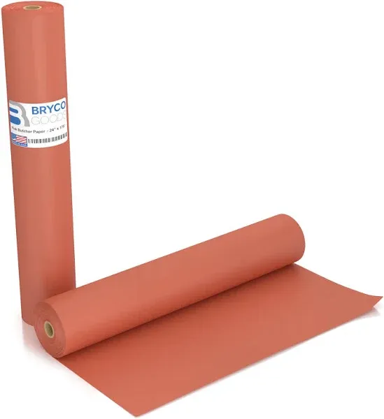 Bryco Goods Pink Kraft Butcher Paper Roll