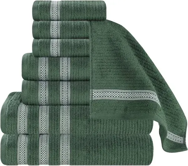 Superior Brea Zero Twist Ribbed 8-Piece Towel Set