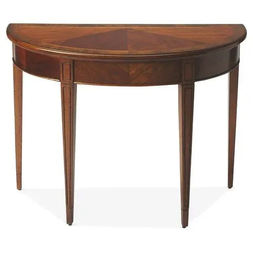 Butler Specialty Company Hampton Demilune Wood Console Table - Cherry Nouveau