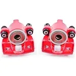 Power Stop S4678: Performance Rear Brake Calipers Powder Coated Red Pair - JEGS