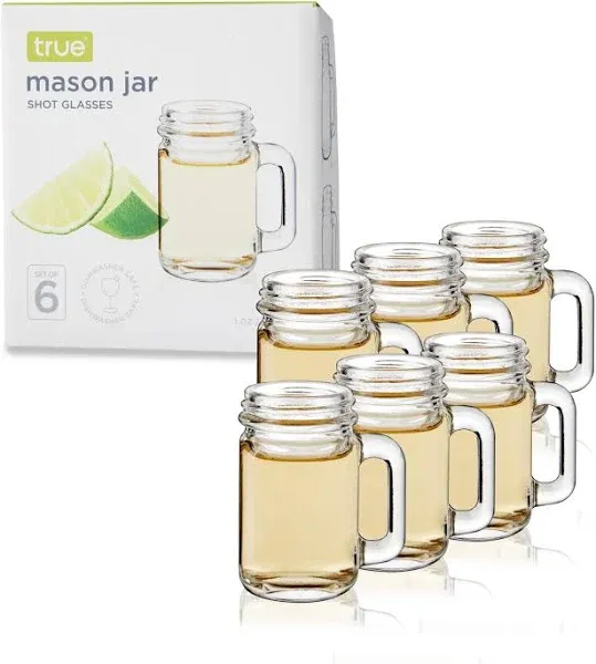 True Mason Jar Shot Glass Set of 6