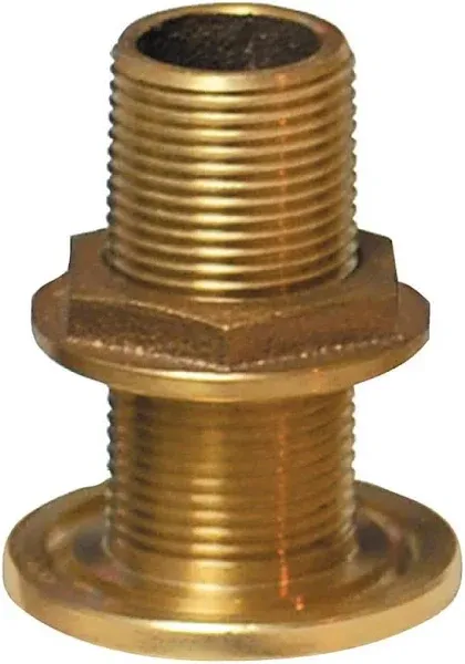 GROCO TH-1000-W 1" NPS NPT Combo Bronze Thru-Hull Fitting