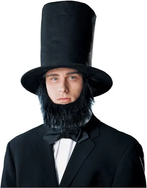 Abraham Lincoln Men's Costume Hat with Beard