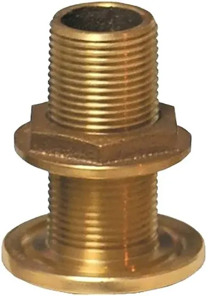 GROCO 3/4&#034; NPS NPT Combo Bronze Thru-Hull Fitting w/Nut TH-750-W UPC 74298506...