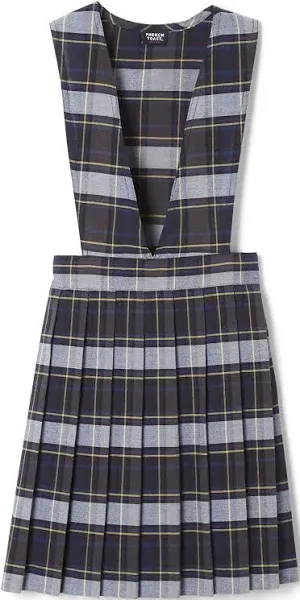 French Toast Girls Plaid V-Neck Pleated Jumper