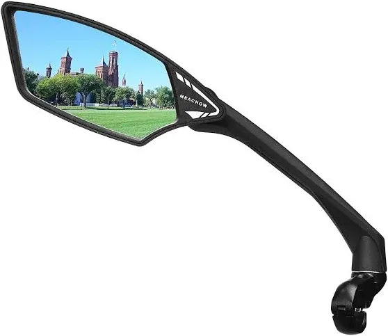 New Scratch Resistant Glass Lens,Handlebar Bike Mirror, Adjustable Safe Rearview