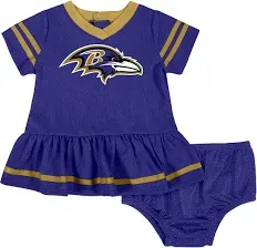 Gerber Girls' NFL Team Jersey Dress and Diaper Cover Set