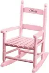 Miles Kimball Personalized Pink Children's Rocker - Black Font