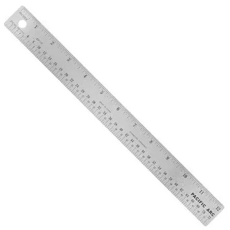 Pacific Arc Stainless Steel Ruler