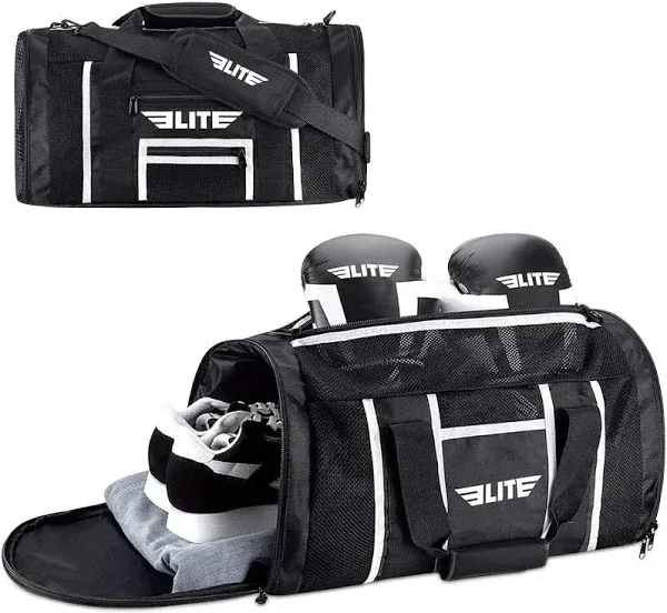 Elite Sports Boxing Gym Duffle Bag for MMA, BJJ, Jiu Jitsu gear,Duffel Athletic Gym Boxing Bag