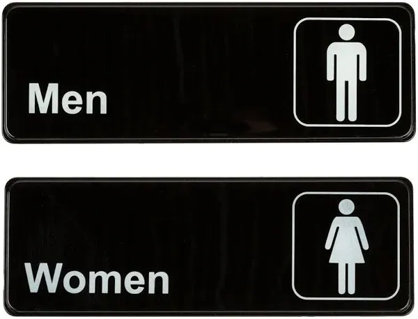 Men Restroom Commercial Sign Toilet Door Plate Replacement for Business ...